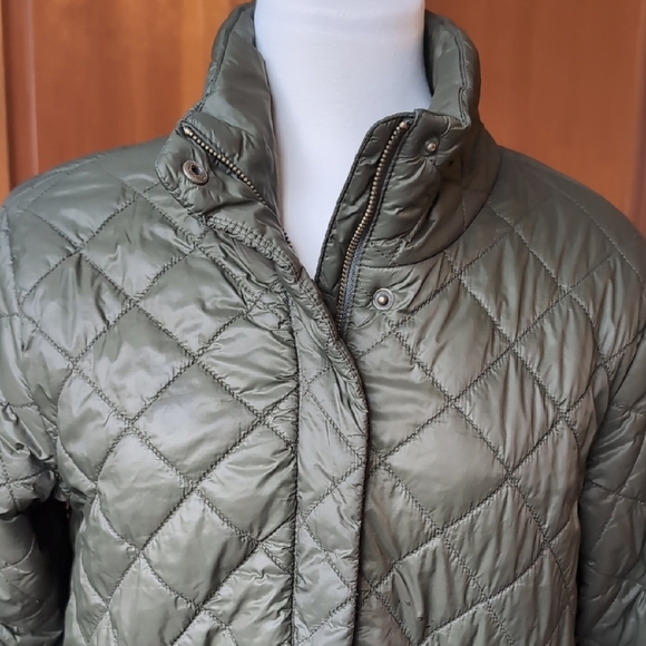 Olive Quilted Women's Jacket - Picture 1 of 7